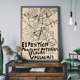 Van Gogh Exposition Floral Line Framed Print
