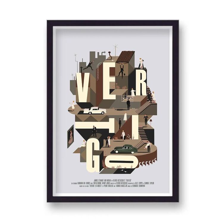 Alfred Hitchcock's Vertigo Reworked Movie Poster