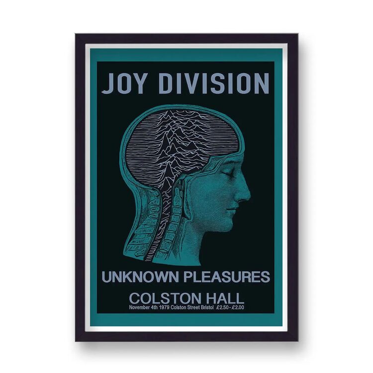 Joy Division Live at Colston Hall 1979 reimagined Vintage Music Framed Art Print