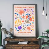 Fleurs Sauvages Amsterdam Flower Framed Print