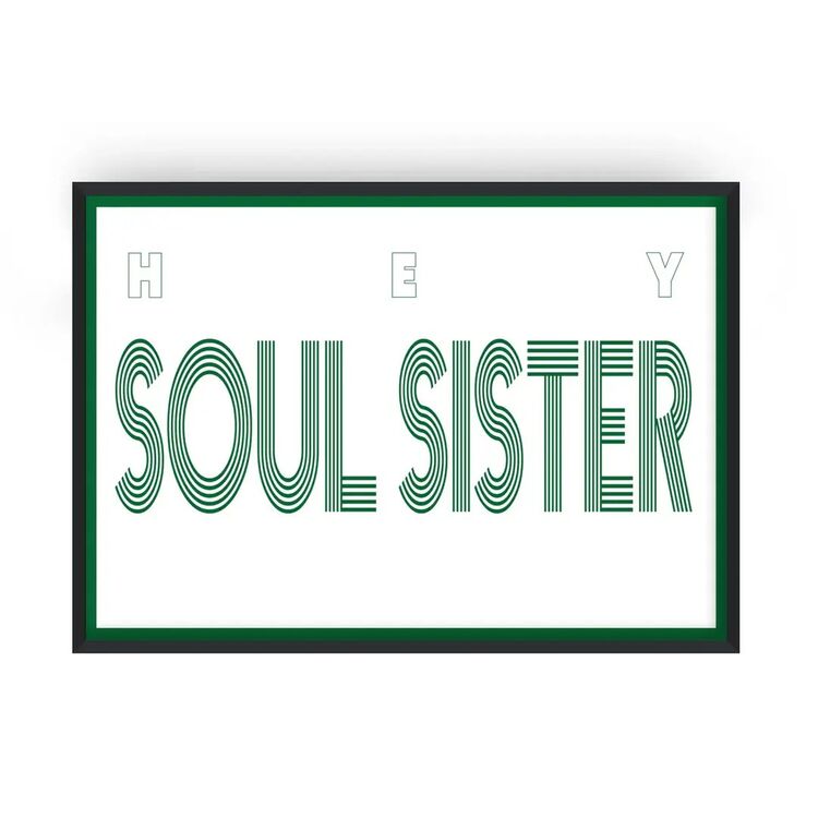 Soul Sister Retro Music Home Decor Framed Art Print