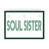 Soul Sister Retro Music Home Decor Framed Art Print