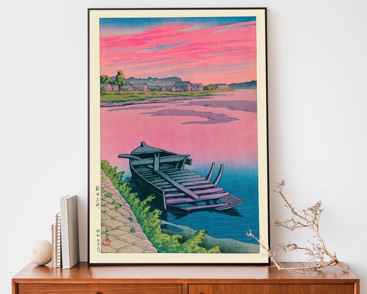 Akita Tsuchizaki Framed Art Print by Hasui Kawase
