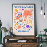 Fleurs Sauvages Barcelona Flower Framed Print