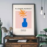 Paris Flower Market Minimal Framed Print