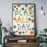 Play All Day Kids Spraypaint Framed Art Print