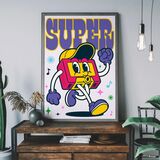 Super Cartoon Kids Framed Art Print
