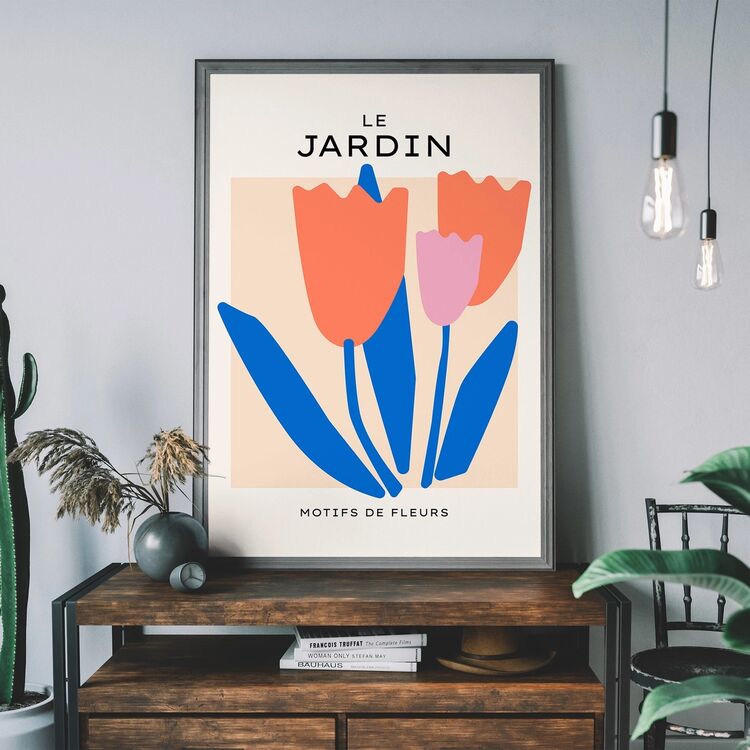 Le Jardin Floral Framed Print
