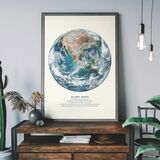 Earth Educational Kids Planet Poster Framed Art Print