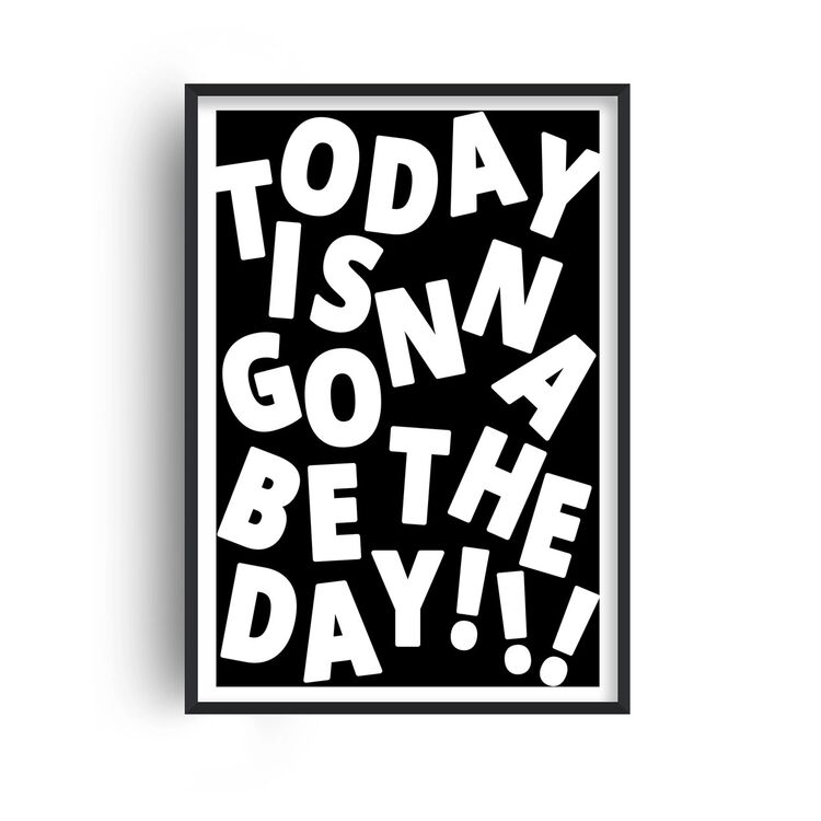 Today Is Gonna Be the Day Retro Music Home Decor Framed Art Print