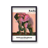 Endangered African Elephant Framed Art Print by Andy Warhol