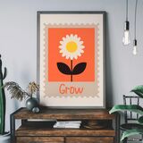 Shine Postage Stamp Style Kids Framed Art Print