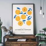 Paris Farmers Market Peaches Framed Print