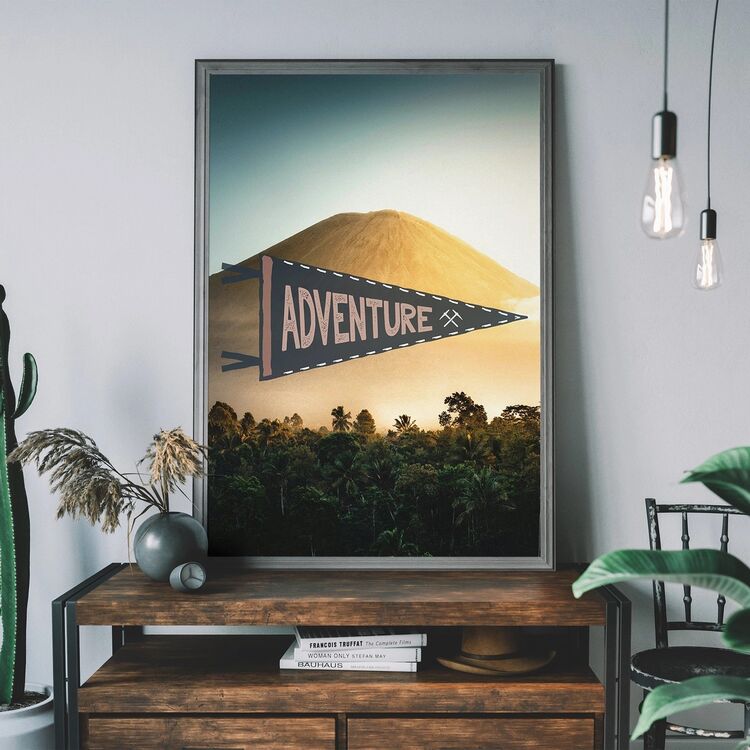 Adventure Pennant Kids Framed Art Print