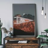Find Your Way Pennant Framed Art Print