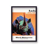 Endangered Black Rhinoceros Framed Art Print by Andy Warhol