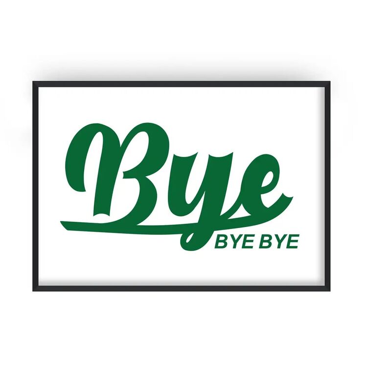 Bye Bye Bye Retro Music Home Decor Framed Art Print