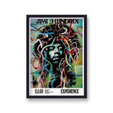 Jimi Hendrix Live At Stutgart 1969 Vintage Music Framed Art Print