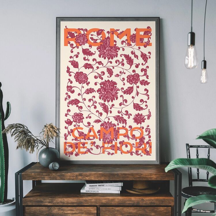 Rome Floral Framed Print