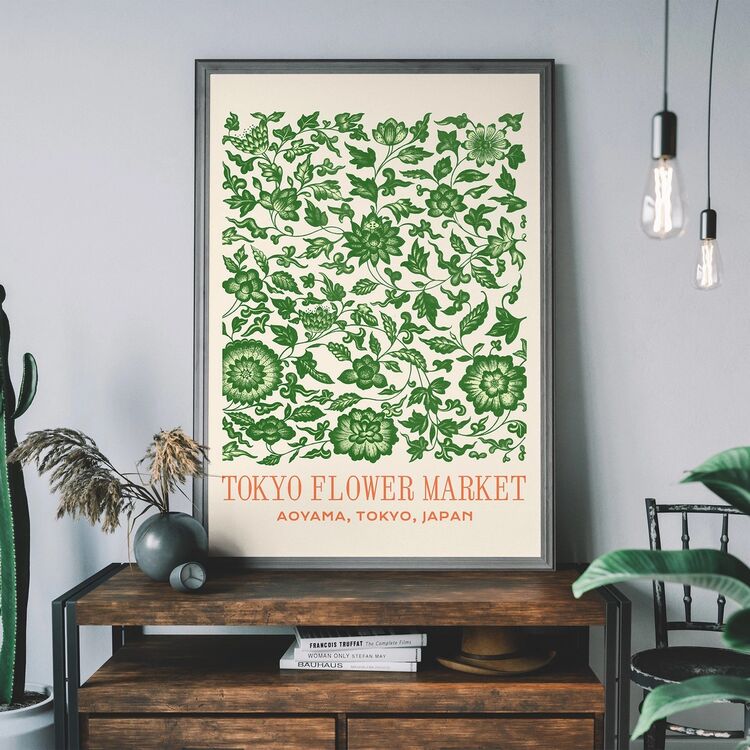 Tokyo Flower Market Framed Print