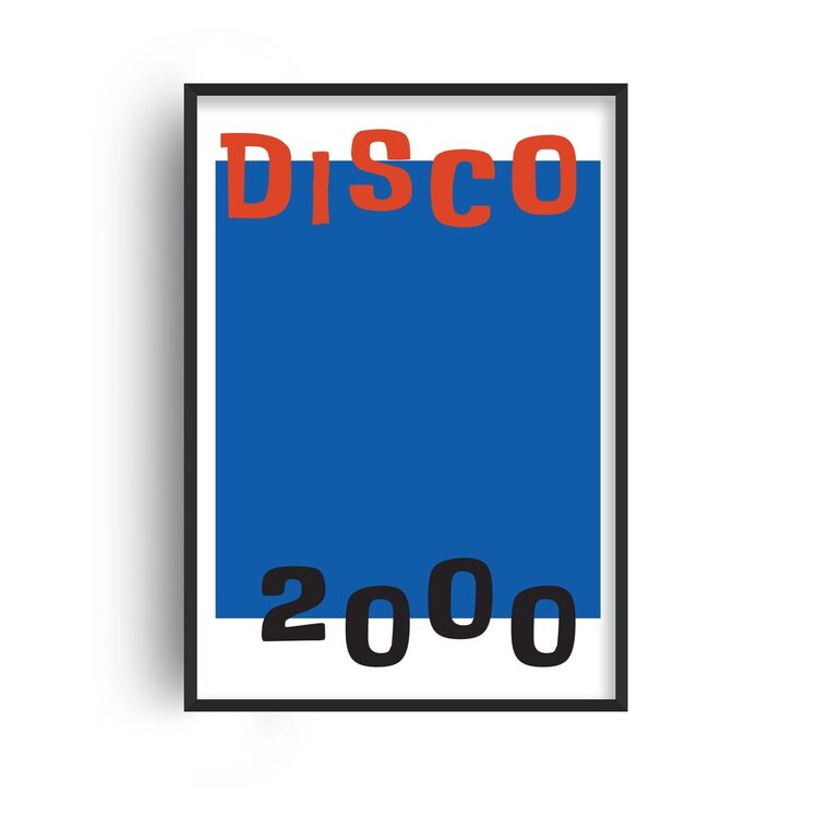 Disco 2000 Retro Music Home Decor Framed Art Print