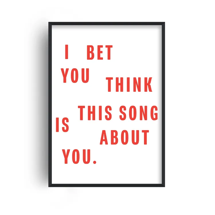 I Bet You Think This Song Retro Music Home Decor Framed Art Print