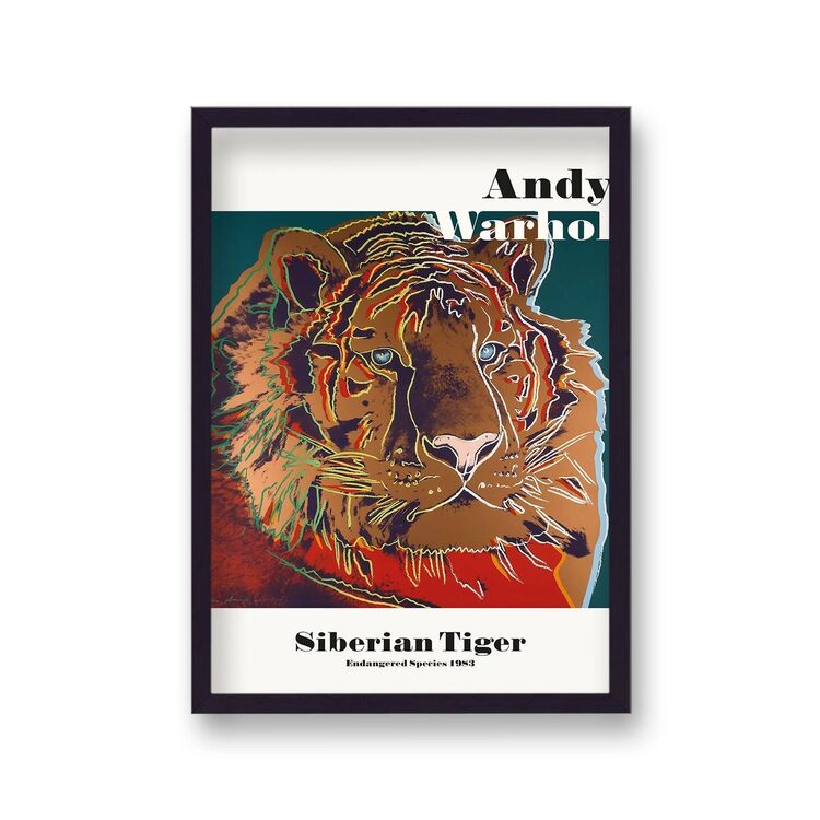 Endangered Siberian Tiger VI Framed Art Print by Andy Warhol