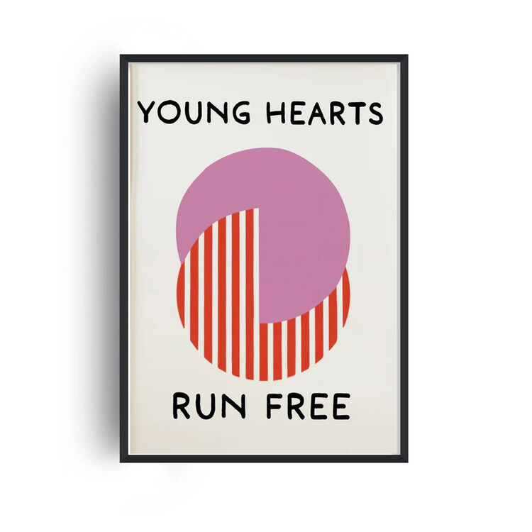 Young Hearts Run Free Retro Music Home Decor Framed Art Print