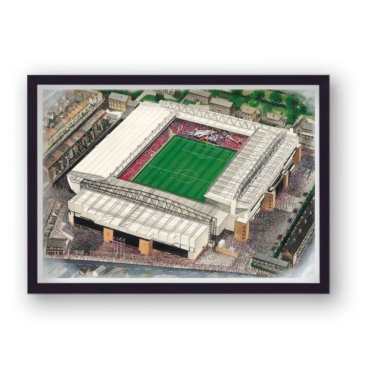 Anfield Home of Liverpool FC Framed Stadium Art Print