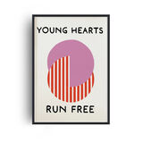 Young Hearts Run Free Retro Music Home Decor Framed Art Print