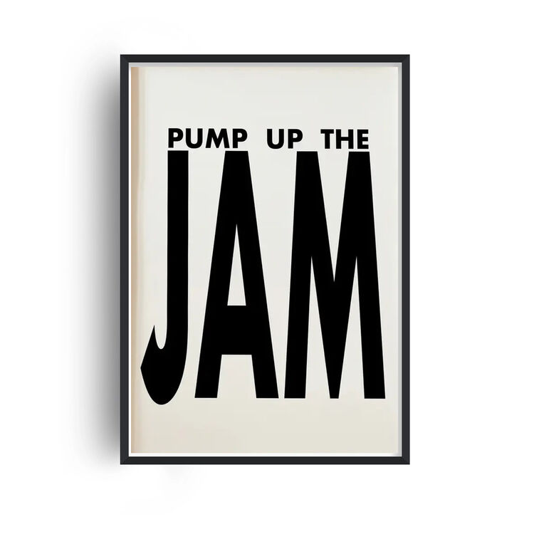 Pump Up the Jam Retro Music Home Decor Framed Art Print