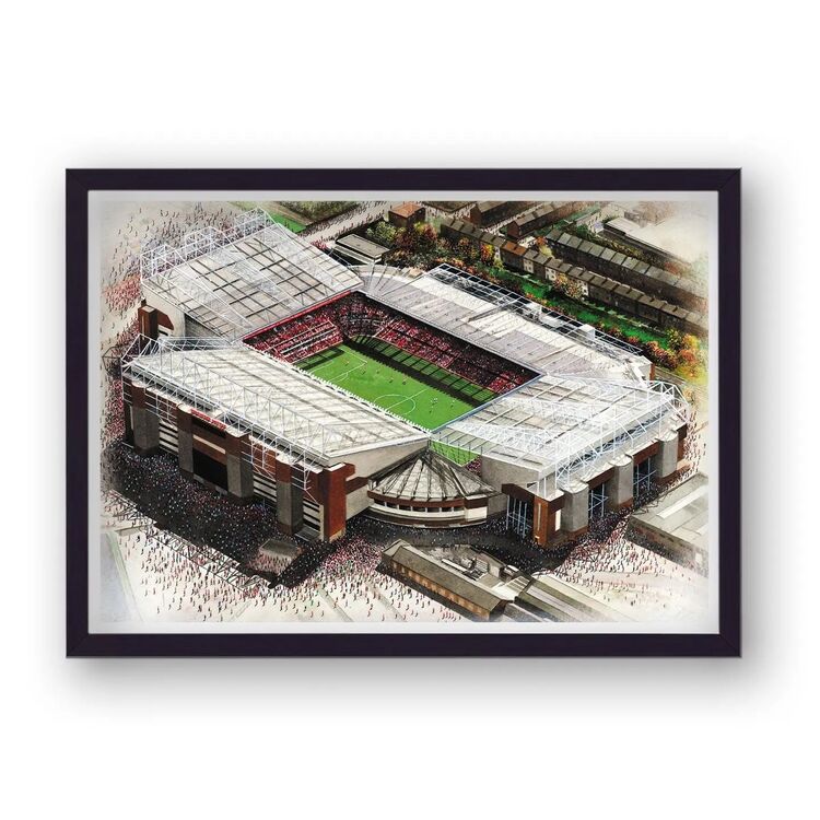 Old Trafford Home of Manchester United FC Framed Stadium Art Print