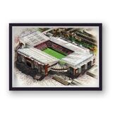 Old Trafford Home of Manchester United FC Framed Stadium Art Print