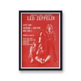Led Zeppelin State Fair Coliseum Vintage Music Framed Art Print