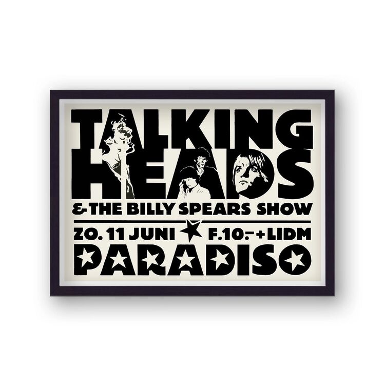 Talking Heads Live At Paradiso, Amsterdam Vintage Music Framed Art Print