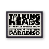 Talking Heads Live At Paradiso, Amsterdam Vintage Music Framed Art Print