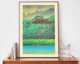 Botan Dai At Ping-Yang Korea Framed Art Print by Hasui Kawase