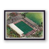 The County Ground Home of Swindon Town FC Framed Stadium Art Print