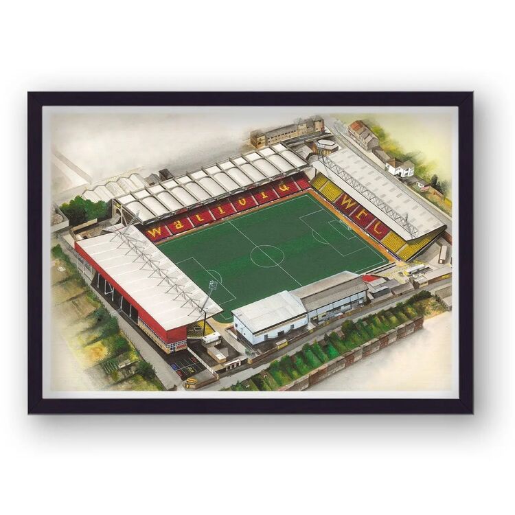 Vicarage Road Home of Watford FC Framed Stadium Art Print