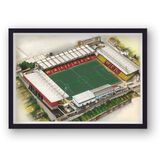 Vicarage Road Home of Watford FC Framed Stadium Art Print