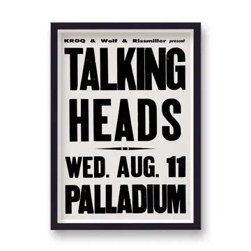 Talking Heads Live at the Palladium Music Framed Art Print