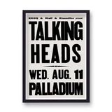 Talking Heads Live at the Palladium Music Framed Art Print