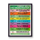 Simon & Garfunkel The Supremes Forest Hills Festival 1967 Music Framed Art Print