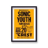 Sonic Youth Nirvana vintage Music Framed Art Print