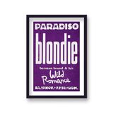 Blondie Debbie Harry vintage European Concert Poster Purple Music Framed Art Print