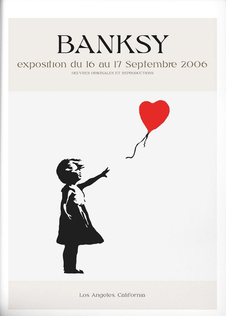 Banksy Exhibition Museum Framed Poster