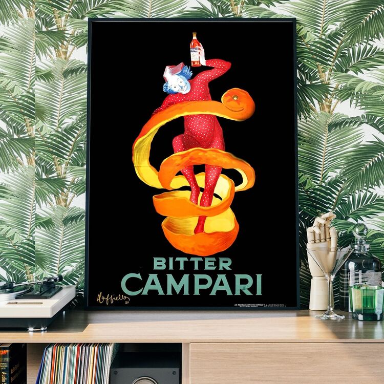 Bitter Campari Vintage Poster Framed Art Print