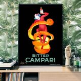 Bitter Campari Vintage Poster Framed Art Print