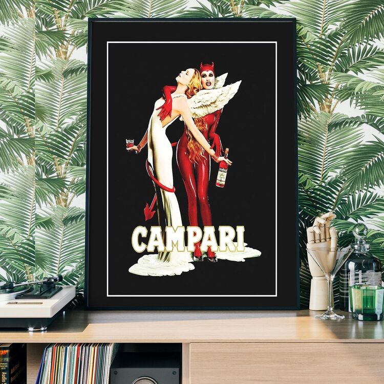 Campari Devil Poster Framed Art Print