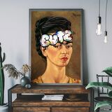 Frida Kahlo Graffiti Tag Framed Art Print